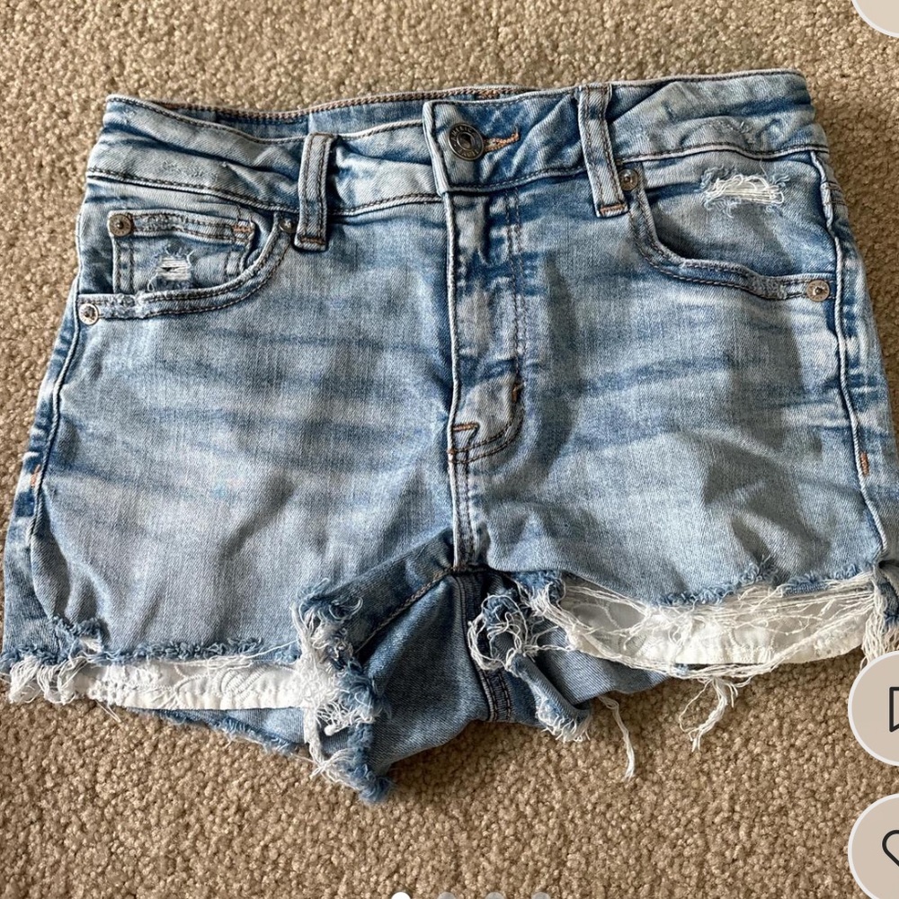 american eagle high rise shortie size 0